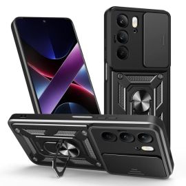 zadný kryt Realme 14x 5G - RING CAMERA Kryt s držiakom pre Realme C75 / Realme 14x 5G čierny