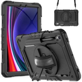 obojstranný kryt Samsung Galaxy Tab S10 Lite - SOLID 360 Odolný obal pre Samsung Galaxy Tab S9 / Tab S9 FE / Tab S10 FE / S10 Lite čierny