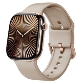 remienok na hodinky Apple Watch 10 42mm - SILICONE Vymeniteľný remienok pre Apple Watch 10 / 11 42mm svetlohnedý