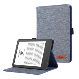 zaklápacie puzdro Amazon Kindle Paperwhite 5 - FABRIC Zaklápací kryt pre Amazon Kindle Paperwhite 5 2021 modrý
