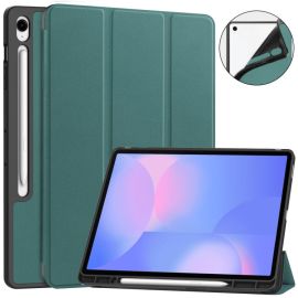 zaklápacie puzdro Samsung Galaxy Tab S10 FE+ - LEATHER Zaklápací kryt pre Samsung Galaxy Tab S10 FE+ zelený