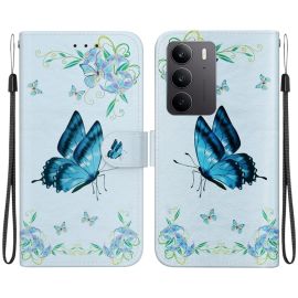 peňaženkové / vyklápacie puzdro Realme 14x 5G - ART Peňaženkový kryt pre Realme C75 / Realme 14x 5G BLUE BUTTERFLY