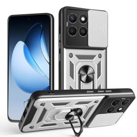 zadný kryt Honor X8c - RING CAMERA Kryt s držiakom pre Honor X8c strieborný