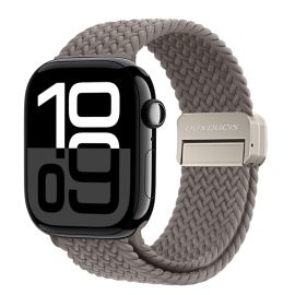 remienok na hodinky Apple Watch 10 42mm - DUX BRAIDED Nylonový remienok pre Apple Watch 10 / 11 42mm šedý