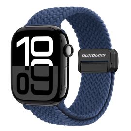 remienok na hodinky Apple Watch 10 42mm - DUX BRAIDED Nylonový remienok pre Apple Watch 10 / 11 42mm tmavomodrý