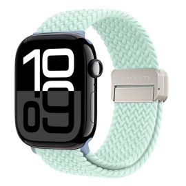 remienok na hodinky Apple Watch 10 42mm - DUX BRAIDED Nylonový remienok pre Apple Watch 10 / 11 42mm svetlozelený