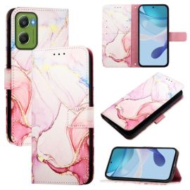 peňaženkové / vyklápacie puzdro Motorola Moto G06 - ART MARBLE Peňaženkový kryt pre Motorola Moto G06 / G06 Power ROSE GOLD