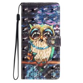 peňaženkové / vyklápacie puzdro Motorola Edge 50 - ART Peňaženkový kryt pre Motorola Edge 50 BIG-EYED OWL