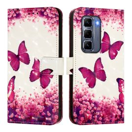peňaženkové / vyklápacie puzdro Infinix Hot 50 Pro+ - ART Peňaženkový kryt pre Infinix Hot 50 Pro+ ROSE BUTTERFLY