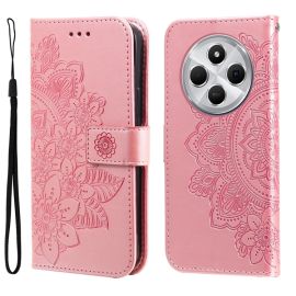 peňaženkové / vyklápacie puzdro Xiaomi Redmi 14C - ART MANDALA Peňaženkový kryt pre Xiaomi Redmi 14C / Poco C75 ružový