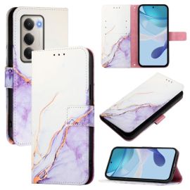 peňaženkové / vyklápacie puzdro Xiaomi Redmi 15 5G - ART MARBLE Peňaženkový kryt pre Xiaomi Redmi 15 / Redmi 15 5G WHITE PURPLE
