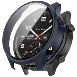 obal na hodinky OnePlus Watch 2R - PC FULL COVER Plastový kryt so sklom pre OnePlus Watch 2R tmavomodrý