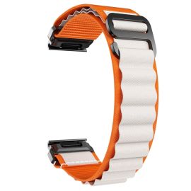 PROTEMIO Alpský ťah remienok QuickFit pre Garmin - šírka 22mm oranžový-béžový