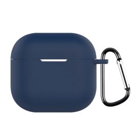 puzdro na slúchadlá Apple Airpods - HOOK Silikónový obal pre Apple AirPods 4 tmavomodrý