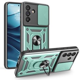 zadný kryt Samsung Galaxy A56 5G - RING CAMERA Kryt s držiakom pre Samsung Galaxy A56 zelený