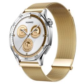 remienok na hodinky Huawei Watch GT 5 46mm - MILANESE Kovový remienok pre Huawei Watch GT 5 46mm / GT 6 46mm zlatý