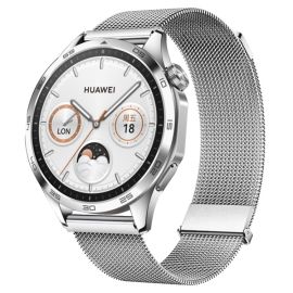 remienok na hodinky Huawei Watch GT 5 46mm - MILANESE Kovový remienok pre Huawei Watch GT 5 46mm / GT 6 46mm strieborný