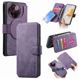 peňaženkové / vyklápacie puzdro Vivo V40 Lite 5G - CASENEO MAGSAFE Peňaženkový obal 2v1 Vivo V40 Lite 5G fialový