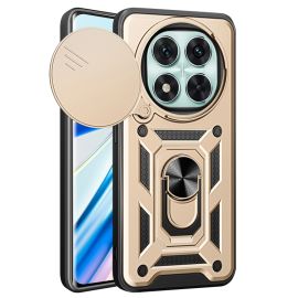 zadný kryt Xiaomi Poco X7 - RING CAMERA Kryt s držiakom pre Xiaomi Redmi Note 14 Pro 5G / Poco X7 zlatý