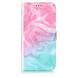 peňaženkové / vyklápacie puzdro Honor 200 Smart 5G - ART Peňaženkový kryt pre Honor 200 Smart 5G BLUE PINK MARBLE