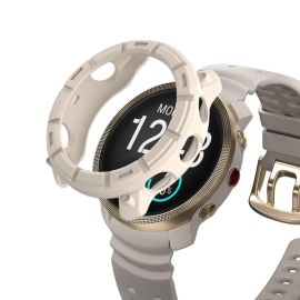 obal na hodinky Polar - TPU HALF COVER Kryt pre Polar Vantage M3 IVORY