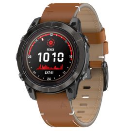 remienok na hodinky Garmin Forerunner 970 - LEATHER Kožený remienok QuickFit pre Garmin - šírka 22mm hnedý