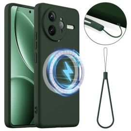 zadný kryt Xiaomi Poco F7 Ultra - RUBBER MAGSAFE Silikónový kryt pre Xiaomi Poco F7 Ultra DARK GREEN