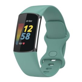 remienok na hodinky Fitbit Charge 5 - SILICONE Vymeniteľný remienok pre Fitbit Charge 6 / Charge 5 zelený