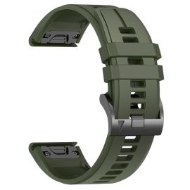 remienok na hodinky Garmin Forerunner 970 - SILICONE Vymeniteľný remienok QuickFit pre Garmin - šírka 22mm tmavozelený