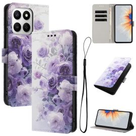 peňaženkové / vyklápacie puzdro Honor X7d - ART Peňaženkový kryt pre Honor 400 Smart 5G / Honor X7d PURPLE ROSE