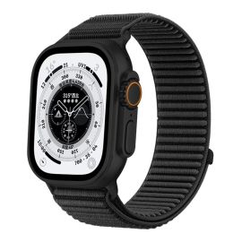 remienok na hodinky Apple Watch 6 / SE / 5 / 4 44mm / 1/2/3 42mm - xDfind NYLON Vymeniteľný remienok pre Apple Watch 44 / 45 / 46 / 49mm čierny