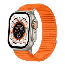 remienok na hodinky Apple Watch 11 46mm - xDfind NYLON Vymeniteľný remienok pre Apple Watch 44 / 45 / 46 / 49mm oranžový