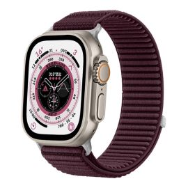 remienok na hodinky Apple Watch 6 / SE / 5 / 4 44mm / 1/2/3 42mm - xDfind NYLON Vymeniteľný remienok pre Apple Watch 44 / 45 / 46 / 49mm bordový