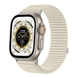 remienok na hodinky Apple Watch 6 / SE / 5 / 4 44mm / 1/2/3 42mm - xDfind NYLON Vymeniteľný remienok pre Apple Watch 44 / 45 / 46 / 49mm STARLIGHT
