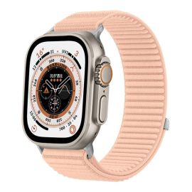 remienok na hodinky Apple Watch 11 46mm - xDfind NYLON Vymeniteľný remienok pre Apple Watch 44 / 45 / 46 / 49mm svetloružový