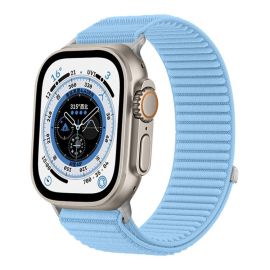 remienok na hodinky Apple Watch 11 46mm - xDfind NYLON Vymeniteľný remienok pre Apple Watch 44 / 45 / 46 / 49mm svetlomodrý