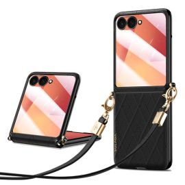 zadný kryt Samsung Galaxy Z Flip7 5G - SULADA ELEGANT Ochranný kryt s remienkom Samsung Galaxy Z Flip7 5G čierny