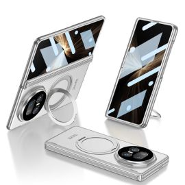 obojstranný kryt Honor Magic V5 - GKK ROTATE Ochranný kryt so stojanom Honor Magic V5 strieborný