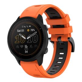 remienok na hodinky Garmin Forerunner 955 - SPORTY Vymeniteľný silikónový remienok Garmin Forerunner 955 ORANGE-BLACK
