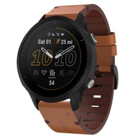 remienok na hodinky Garmin Forerunner 955 - LEATHER Kožený remienok pre Garmin Forerunner 955 tmavohnedý