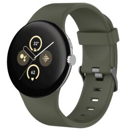 remienok na hodinky Google Pixel Watch - SILICONE Vymeniteľný remienok pre Google Pixel Watch 4 45mm / Pixel Watch 3 45mm tmavozelený