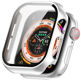 obal na hodinky Apple Watch 10 42mm - PC FULL COVER Plastový kryt so sklom pre Apple Watch 10 / 11 42mm strieborný
