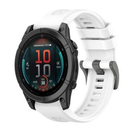 remienok na hodinky Garmin Fenix E 47mm - SILICONE Vymeniteľný remienok pre Garmin Fenix E 47mm biely