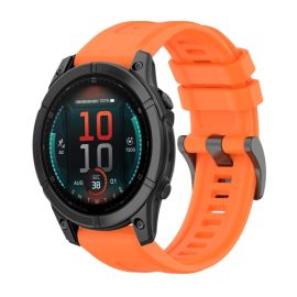 remienok na hodinky Garmin Fenix E 47mm - SILICONE Vymeniteľný remienok pre Garmin Fenix E 47mm oranžový