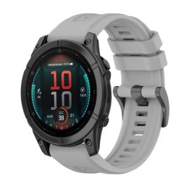 remienok na hodinky Garmin Fenix E 47mm - SILICONE Vymeniteľný remienok pre Garmin Fenix E 47mm šedý