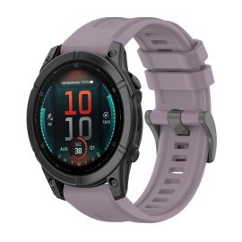 remienok na hodinky Garmin Fenix E 47mm - SILICONE Vymeniteľný remienok pre Garmin Fenix E 47mm fialový