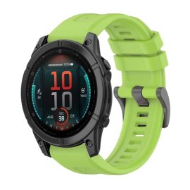 remienok na hodinky Garmin Fenix E 47mm - SILICONE Vymeniteľný remienok pre Garmin Fenix E 47mm svetlozelený
