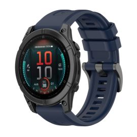 remienok na hodinky Garmin Fenix E 47mm - SILICONE Vymeniteľný remienok pre Garmin Fenix E 47mm tmavomodrý