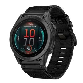 remienok na hodinky Garmin Fenix E 47mm - CANVAS Vymeniteľný remienok pre Garmin Fenix E 47mm čierny
