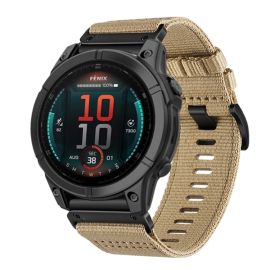 remienok na hodinky Garmin Fenix E 47mm - CANVAS Vymeniteľný remienok pre Garmin Fenix E 47mm svetlohnedý